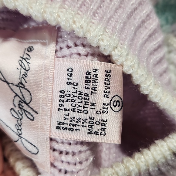 80s Jacqueline Smith Small Pastel Knit Women's Sweater - Picture 6 of 7